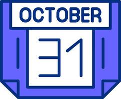 31 October Filled Slip Style Icon vector