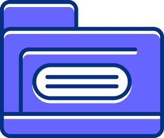 Folder Filled Slip Style Icon vector