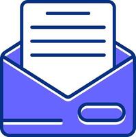 Mail Filled Slip Style Icon vector