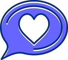 Heart Filled Slip Style Icon vector