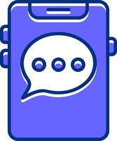 SMS Filled Slip Style Icon vector
