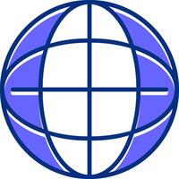 World Filled Slip Style Icon vector