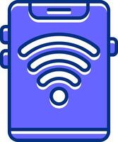 WiFi Filled Slip Style Icon vector