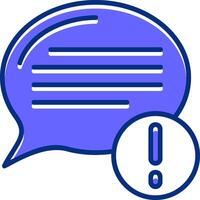 Warning Filled Slip Style Icon vector