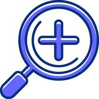 Zoom in Filled Slip Style Icon vector