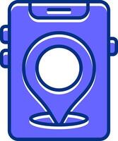 Location Filled Slip Style Icon vector