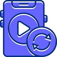 Auto-rotate Filled Slip Style Icon vector
