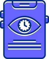 Screen timeout Filled Slip Style Icon vector