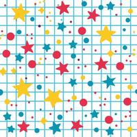 a colorful star and dot pattern on a white background vector