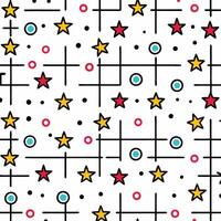 a pattern with stars and squares on a white background vector