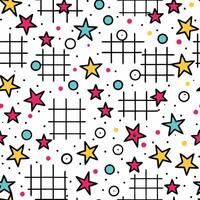 seamless pattern with stars and squares vector