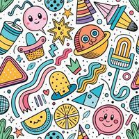 seamless pattern with colorful objects and objects vector