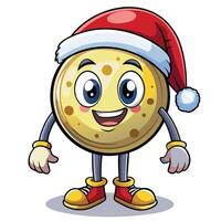 christmas cookie mascot character illustration with simple gradients on a white background vector