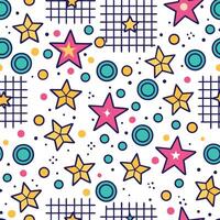 seamless pattern with stars and squares vector