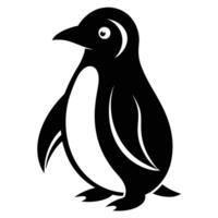 a penguin is standing in front of a white background vector