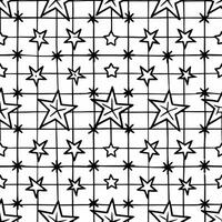 a black and white star pattern with a grid vector