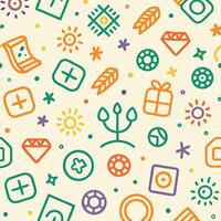 a colorful pattern with icons and symbols vector