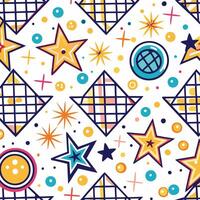 seamless pattern with stars and dots vector