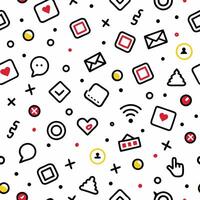 a seamless pattern with icons and symbols vector