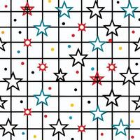 a star pattern with squares and stars on a white background vector