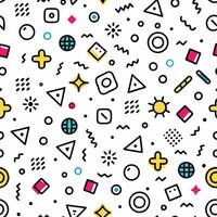 seamless pattern with geometric shapes and colors vector