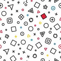a seamless pattern with various shapes and symbols vector