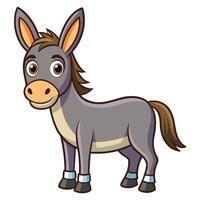 a cartoon donkey standing on a white background vector