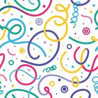 a colorful pattern with many different shapes and colors vector