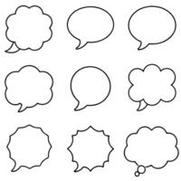 speech bubbles set of different shapes and sizes vector