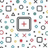a colorful square with a plus sign on it vector