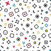 a colorful pattern with squares and circles vector