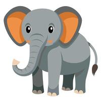 an elephant with big ears and a big trunk vector