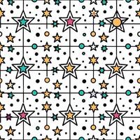 a seamless pattern with stars and dots vector