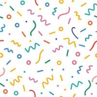 a colorful pattern with confetti and shapes vector