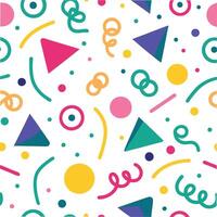 seamless pattern with colorful shapes and shapes vector