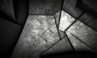 Abstract Geometric Composition of Textured Metallic Shades in Varying Gray Tones and Angular Alignments video