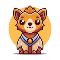 a cartoon dog with a collar and bow tie vector