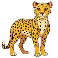 illustration of a cheetah isolated on white background vector