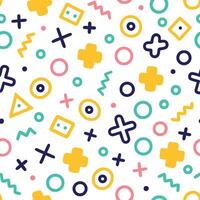 a colorful pattern with various shapes and symbols vector