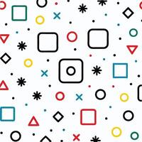 a colorful pattern with squares and triangles vector