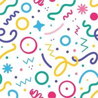 seamless pattern with colorful shapes and lines vector