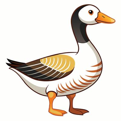 a cartoon duck standing on a white background
