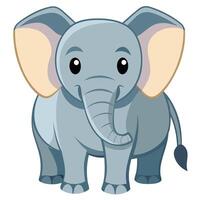 an elephant with big ears and a big head vector