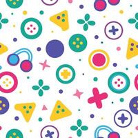 a colorful pattern with various icons and buttons vector