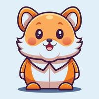 a cartoon corgi in a suit with a big smile vector