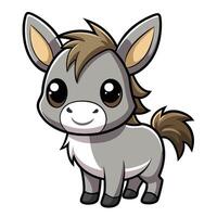 a cartoon donkey with big eyes and a big nose vector