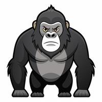 an angry gorilla cartoon character vector