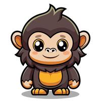 cartoon monkey illustration vector