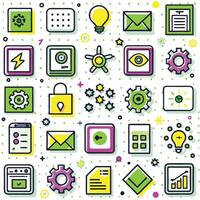a set of icons for a mobile app vector