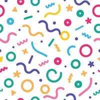 a colorful pattern with shapes and lines vector